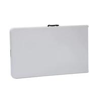 Table de banquet de mariage parfaite, table rectangulaire pour événements, table pliante en plastique HDPE portable blanche pour l'extérieur