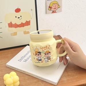Taza de Cerámica Xiaoxin con Acabado Espejo, Linda Taza de Gran Capacidad con Diseño de Dibujos Animados, Resistente a Altas Temperaturas, Apta para Microondas, Práctica - Product Image 6