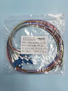 สายไฟเบอร์ออปติกแบบ Single-Mode คุณภาพดี 12 เส้น พร้อมหัวต่อ LC UPC สำหรับแผงแพทช์ไฟเบอร์ออปติกแบบ Duplex Simplex - Product Image 2
