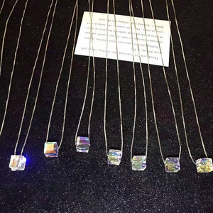 Cristal Cubo con Recubrimiento <span class=keywords><strong>Aurora</strong></span> Iridiscente 5601 Original para la Creación de Colgantes Únicos, Colecciones de Joyería de Lujo - Product Image 3