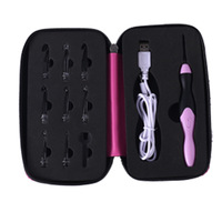 Ensemble d'accessoires de couture détachables éclairés par LED USB 9 en 1 Nouveau sac à crochet rechargeable avec plusieurs aiguilles interchangeables