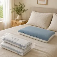 Oreiller ergonomique en mousse à mémoire de forme, soutien cervical, à récupération lente, compressé sous vide, pour la maison et la chambre à coucher