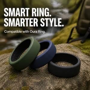 Coque de protection en silicone pour Oura Ring 5/4 Galaxy Ring RingConn Ultrahuman, couleur bordeaux rose gold, bijou de luxe pour femme. - Product Image 1