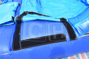 Toboggans aquatiques gonflables géants à double voie avec palmier tropical et piscine pour enfants et adultes pour parc d'attractions - Product Image 5