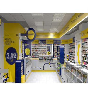 Vitrine de pharmacie moderne personnalisée Présentoir de meubles de pharmacie Étagères de pharmacie en bois - Product Image 1