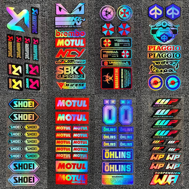 Kit 79 Adesivi Per Moto E Caschi - Stickers Vinile Per Personalizzare Veicoli, Made In Italy - Foto 2