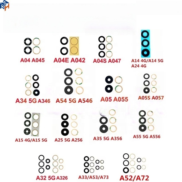 Back Camera Glass Lens for Samsung A02 A12 A22 A04 A14 A24 A34 A54 A05 A15 A25 A35 A55 A33 A53 A73 A52 A73 Rear Camera Glass