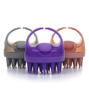 New Wet Dry Dandruff Removal Silicone Head Massager Hair Brush <b>Shampoo</b> Brush Head Scalp Massager With <b>Dispenser</b> - Product Image 1