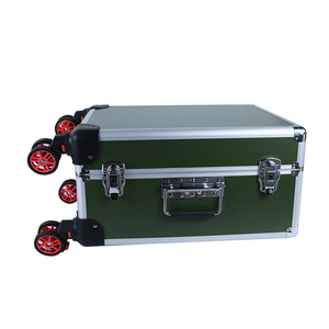<span class=keywords><strong>Maleta</strong></span> personalizada, <span class=keywords><strong>maleta</strong></span> con <span class=keywords><strong>ruedas</strong></span>, de mano, hecha de metal de aluminio, espuma EVA, caja de <span class=keywords><strong>herramientas</strong></span> de aluminio profesional - Product Image 3