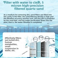 Filtre à sable en alliage d'aluminium et plastique Emaux pour piscines enterrées/hors sol, spas, AC 220-240V, prise US