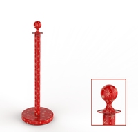 Couronne haut or barrières Stanchion hôtel banque VIP foule file d'attente ligne signe de contrôle tapis rouge support contrôle velours cordes barrière
