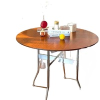 Table à manger circulaire vintage de style médiéval en bois massif pour petits appartements, table basse, chaises, plateau en noyer noir massif
