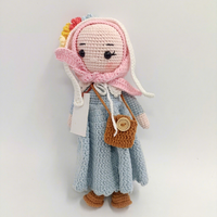 Poupée musulmane tricotée à la main, compagnon pour enfants, jouet en peluche, style islamique, poupée en peluche