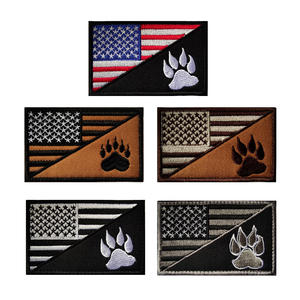 3D renkli amerikan bayrağı köpek pençe işlemeli yama taktik yelek çok renkli dantel dekorasyon için <span class=keywords><strong>3</strong></span>.15*2-Inch kumaş rozeti - Product Image 3