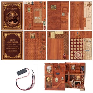 Kit Miniatura Casa delle Bambole Personalizzato Fai-da-Te, Puzzle 3D in Legno Ecologico per Decorazione Biblioteca - Product Image 2