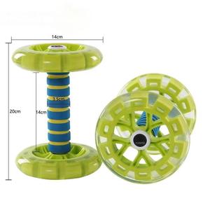Roues Ab Slider doubles Rising Fitness Gym Power pour entraînement abdominal - Matériau ABS antidérapant et durable pour exercices de musculation - Product Image 2