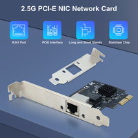 HORACO ZX-8125Bx1-1T Tarjeta de red interna 2,5G PCI-E RJ45 RTL8125B Chipset Gigabit LAN Ethernet 10/100/2500Mbps 1Gbps/2.5Gbps