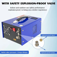 Kompresor Udara PCP Dengan Katup Anti-Ledakan 300Bar 30mpa 4500Psi 12/110/220V Pompa PCP
