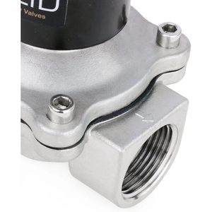 États-Unis Vanne solénoïde électrique en acier inoxydable massif de 1 pouce, 110 V CA, normalement fermée pour l'eau et l'air - Product Image 6