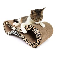 Grattoir à chat en carton ondulé léopard, vente en gros du fabricant