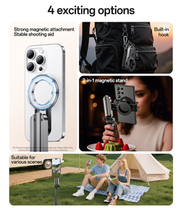 Yesido BT điều khiển từ xa 41.5cm có thể tháo rời đứng gia cố Tripod được xây dựng trong móc 2-trong-1 <span class=keywords><strong>Selfie</strong></span> Stick với Magnetic Clip sf31 - Product Image 3