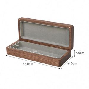 Portable <b>Glasses</b> Box Luxury Walnut Eye <b>Glass</b> Protective <b>Cases</b> with Custom logo - Product Image 1