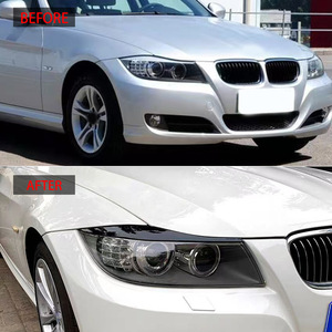 Bmw 3 Series E90 Headlight Eyebrow Stickers Abs <b>Material</b> 2005 2011 Models <b>Glue</b> Tape Installation - Product Image 2
