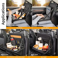 Volant 3 en 1 Plateau pour manger Siège arrière de voiture Bureau pour ordinateur portable Sac de bureau multifonctionnel Table de travail pour écrire