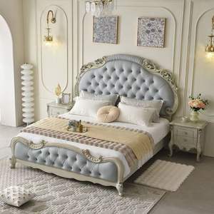 เตียงไม้แบบมีโฮลสเตอร์เตียงขนาดคิงไซส์สไตล์ยุโรปเบาหรูหราทันสมัยดีไซน์ใหม่ล่าสุด - Product Image 4