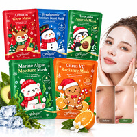Masque facial de Noël en gros – 5 types de masques en tissu pour les fêtes, hydratants, éclaircissants et nourrissants – OEM ODM