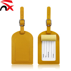 Porte-cartes de bord en cuir PU multicolore avec logo personnalisé, cordon de suspension, étiquette de bagage pour les vacances - Product Image 2