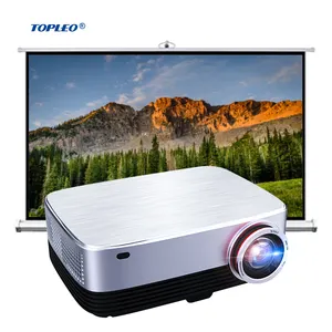 Topleo LCD Chiếu 4K Android LED Thông Minh WIFI Mini Chiếu Cho Cắm Trại Lớp Học