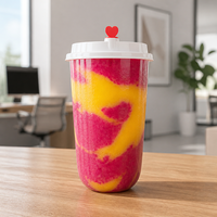 Gobelets et couvercles en gros, gobelets en plastique personnalisés avec logo pour les boutiques de bubble tea