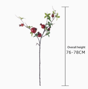 Ramas de <span class=keywords><strong>Granada</strong></span> Artificiales Estilo Salvaje, Tallos de Fruta Roja Falsos para Decoración de Mesa en el Hogar, Bodas y Fiestas - Product Image 2