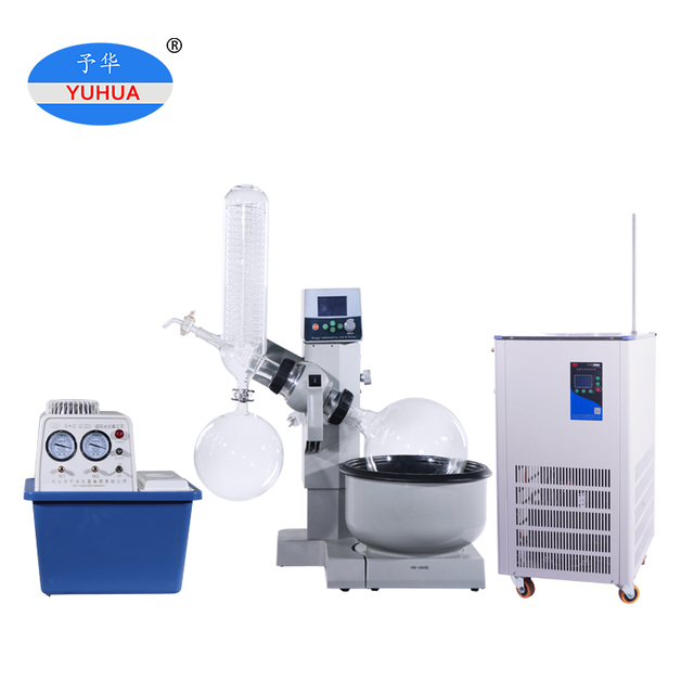 Yuhua YRE-5000E Electric Customizable Laboratory 2L 3L 5L Distillation Rotary Evaporator System with Engine Chiller Vacuum Pump