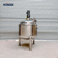 Cuve de mélange liquide en acier inoxydable de qualité alimentaire avec agitateur à moteur à engrenages, capacité 300L, pour la production de produits chimiques, yaourts, miel et boissons