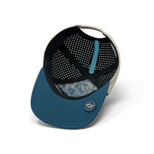 Cappellino Snapback Sportivo Oxford a Blocchi di Colore OEM Merlin, Personalizzabile con Bottone Superiore, Sigillo in Gomma, Fascia Antisudore, Etichetta Tessuta, 6 Pannelli - Product Image 6