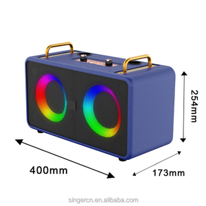Mini haut-parleur en bambou M4407, haut-parleur sans fil rechargeable carré, haut-parleur Bluetooth compatible avec les smartphones, haut-parleur stéréo - Product Image 4