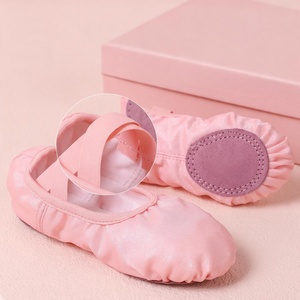 Zapatillas de Ballet con Brillantina Rosa, Calzado de Baile Plano y Suave, con Correa Elástica, para Práctica en Estudio - Product Image 4
