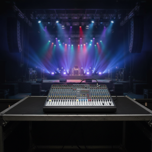 <span class=keywords><strong>Console</strong></span> de musique professionnelle alimentée IPALEAD MC-424 à 24 canaux avec Bluetooth, son surround, <span class=keywords><strong>entrée</strong></span> TRS/RCA/XLR, contrôleur DJ 48V - Product Image 1