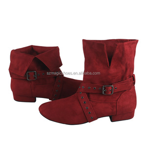 Botas Cortas de Baile de Salón para Mujer de Alta Calidad, Botines Rojos para Baile de Salsa, Baile Latino y Country - Product Image 3
