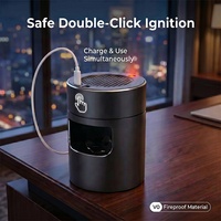 Nouveau Cendrier Portable Sans Fumée 2026 avec Allumage Électronique et Purificateur d'Air, Rechargeable 1200mAh, Ignifuge pour Bureau, Hôtel, Maison