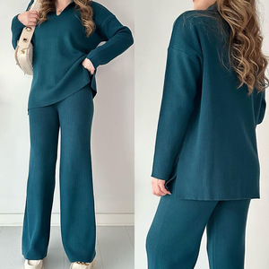 Vente flash : Ensemble de survêtement pour femme en molleton éponge avec fermeture éclair, veste à capuche avec poches, trois pièces, hiver, automne, tenue de sport unie pour femmes - Product Image 1