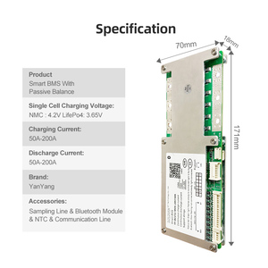 <span class=keywords><strong>BMS</strong></span> Inteligente <span class=keywords><strong>20S</strong></span> para Batería Vmoto SOCO TC MAX 100A 150A 200A con Balanceo Pasivo LiFePo4 Li-ion - Product Image 2