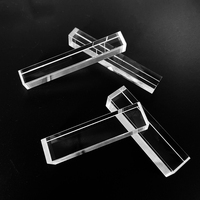 Bloc de verre de quartz fondu transparent de haute pureté sur mesure, composant usiné avec précision