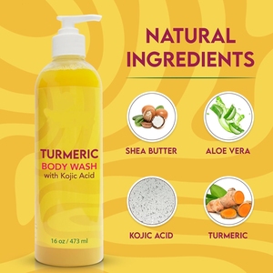 Gel Douche Exfoliant au Curcuma <span class=keywords><strong>Bain</strong></span> Corps Spa Blanchissant Gel Nettoyant Corps Naturel et <span class=keywords><strong>Bio</strong></span> au Curcuma - Product Image 2