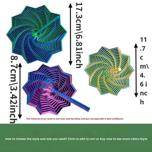 Juguete Antiestrés en Espiral 3D Colorido, Rompecabezas de Plástico para Niños de 8 a 13 Años, Unisex - Product Image 4