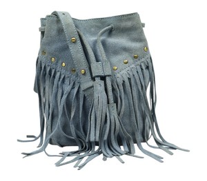 Bohemian Suede Fringe Bucket Bag Women Adjustable <b>Strap</b> Tassel Crossbody <b>Shoulder</b> Purse Lightweight Fashion Casual Handbag - Product Image 1