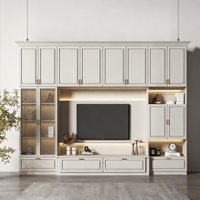 Meuble TV modulaire minimaliste, console multimédia, unité de rangement pour salon