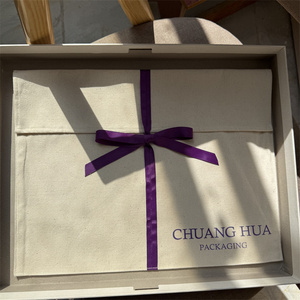 CH Natural Cotton Dust <b>Envelope</b> Clothes Scarf Packing Bag Custom Logo <b>Gift</b> Jewelry Flap <b>Envelope</b> Pouch with Ribbon Tie Closure - Product Image 3